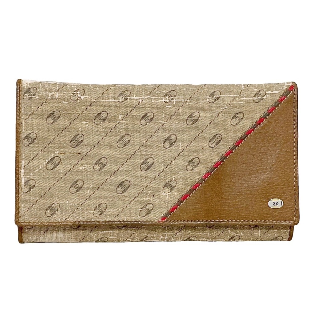 Gucci vintage monogram canvas and leather accessory collection wallet